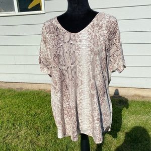 Snakeskin print top